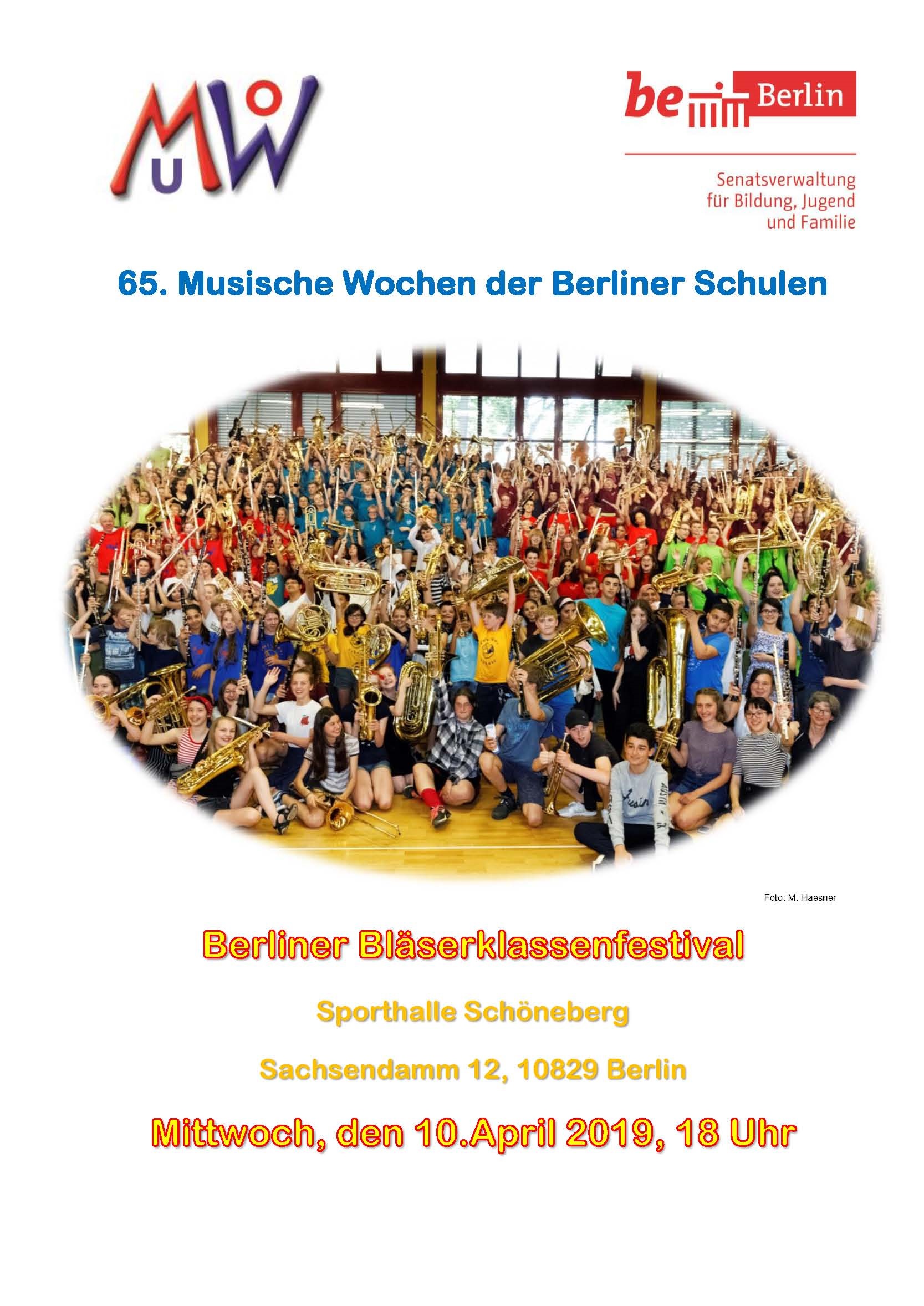 Bläserklassenfestival 2019 Plakat