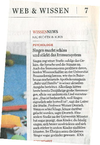 Singen macht schlau