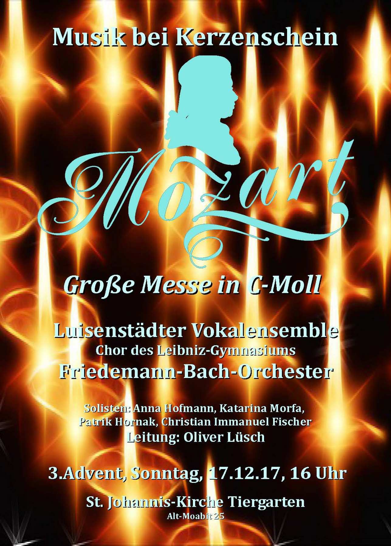 Mozart c moll Plakat