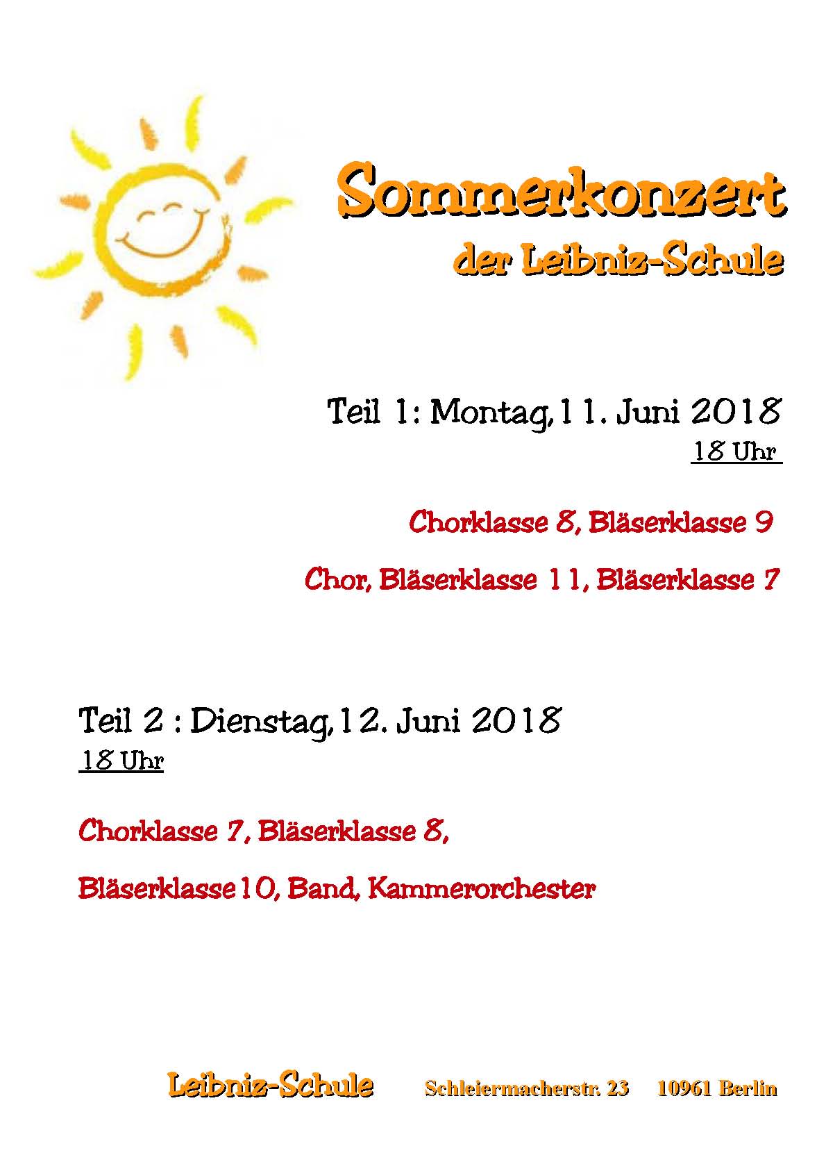 Sommerkonzert 2018