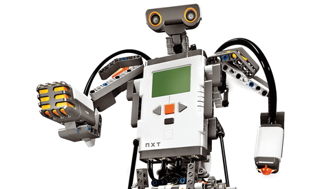 Ein Lego-Roboter.